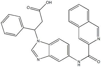 1H-Benzimidazole-1-propanoic  acid,  5-[(3-isoquinolinylcarbonyl)amino]--bta--phenyl- Struktur