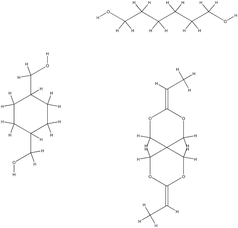 1,4-cyclohexanedimethanol-3,9-diethylidene-2,4,8,10-tetraoxaspiro(5.5)undecane-1,6-hexanediol polymer Struktur