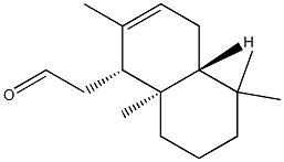 (1R)-1,4,4aβ,5,6,7,8,8a-Octahydro-2,5,5,8aα-tetramethylnaphthalene-1α-acetaldehyde Struktur