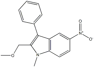 5-nitro-2-(methoxymethyl)-1-methyl-3-phenyl-1H-indole Struktur