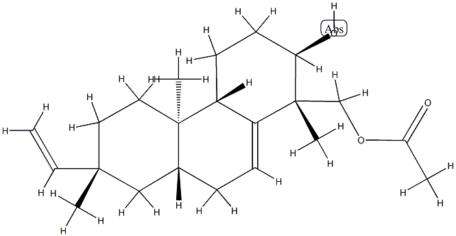 (1S)-7β-Ethenyl-1,2,3,4,4aα,4b,5,6,7,8,8aα,9-dodecahydro-2α-hydroxy-1,4bβ,7-trimethyl-1β-phenanthrenemethanol α-acetate Struktur