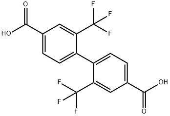 1,1'-Biphenyl]-4,4'-dicarboxylic acid, 2,2'-bis(trifluoromethyl)- Struktur