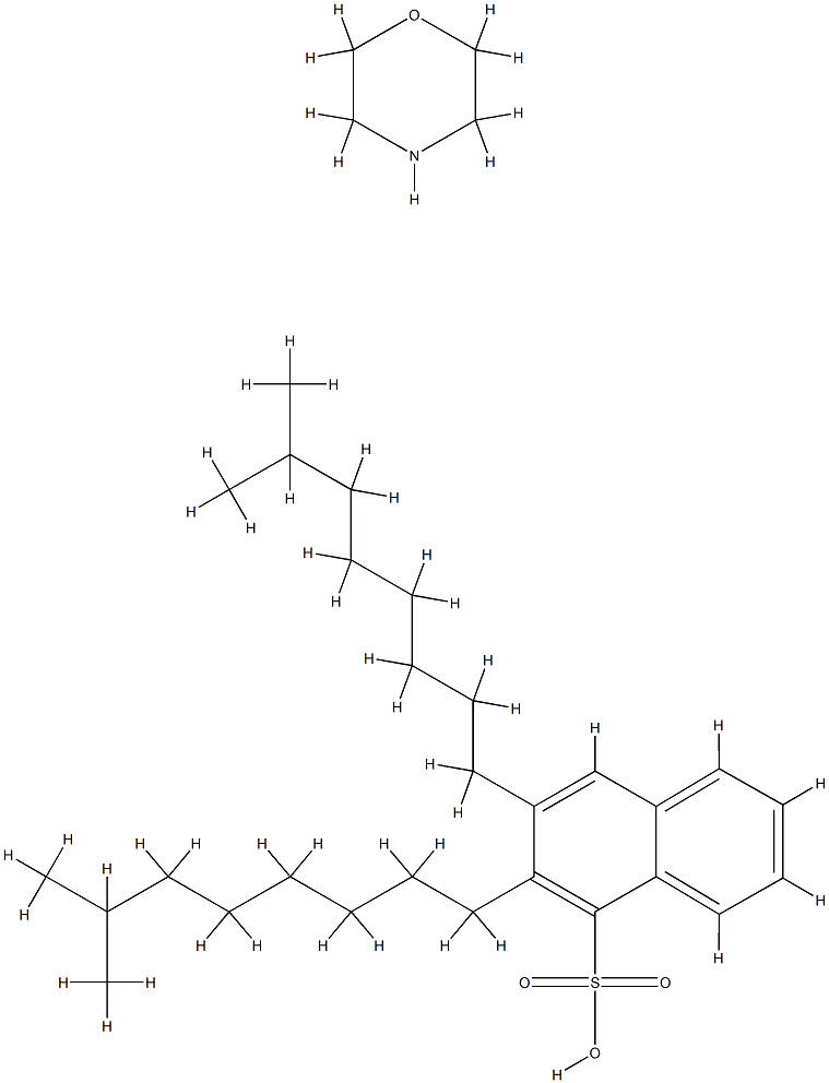 Naphthalenesulfonic acid, diisononyl-, compd. with morpholine (1:1) Struktur