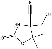 4-Oxazolidinecarbonitrile,4-(hydroxymethyl)-5,5-dimethyl-2-oxo-(7CI) Struktur