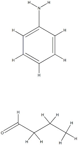 Butanal, polymer with benzenamine Struktur