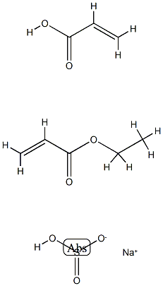 2-Propenoic acid, telomer with ethyl 2-propenoate and sodium hydrogen sulfite, sodium salt Struktur