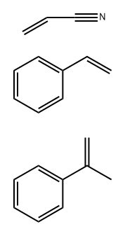 2-Propenenitrile, polymer with ethenylbenzene and (1-methylethenyl)benzene Struktur