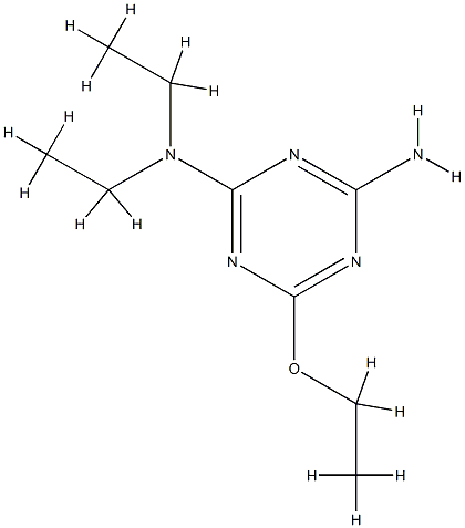 1,3,5-Triazine-2,4-diamine,6-ethoxy-N,N-diethyl-(9CI) Struktur