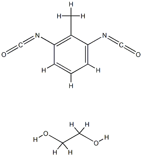 1,2-Ethanediol, polymer with 1,3-diisocyanatomethylbenzene Toluene diisocyanate, ethylene glycol polymer Struktur