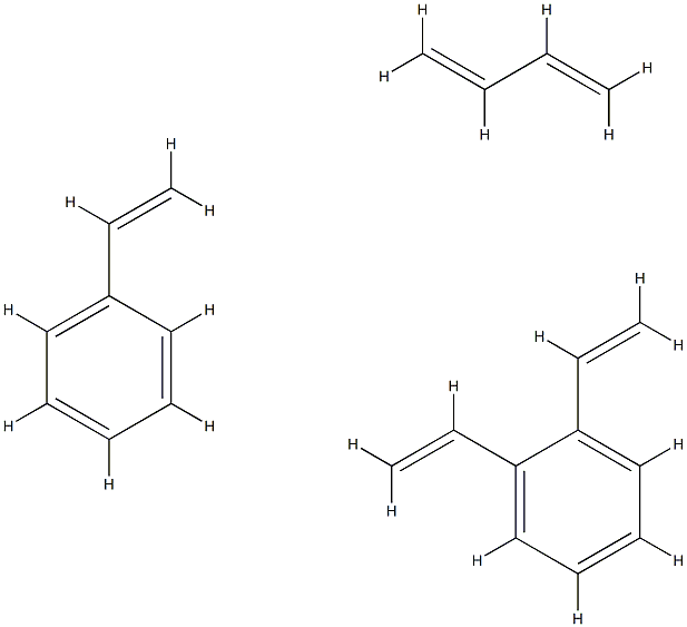 buta-1,3-diene: 1,2-diethenylbenzene: styrene Struktur