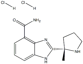 1H-BenziMidazole-7-carboxaMide, 2-[(2S)-2-Methyl-2-pyrrolidinyl]-, hydrochloride (1:2) Struktur