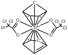 titanocene bis(trichloroacetate) Struktur