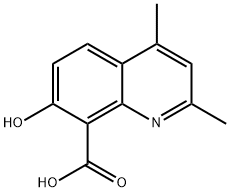 8-Quinolinecarboxylicacid,7-hydroxy-2,4-dimethyl-(7CI) Struktur