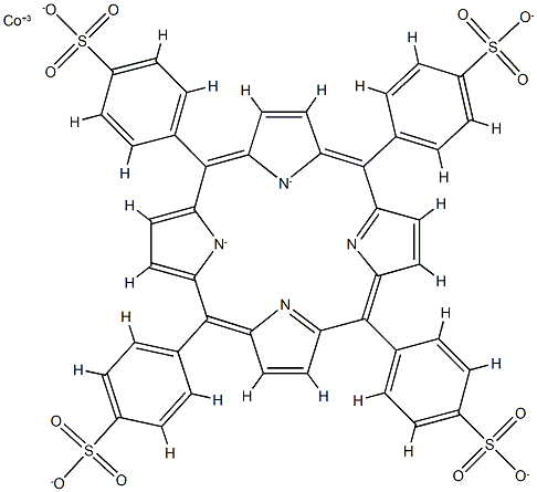 cobalt(III)-tetrakis(4-sulfonatophenyl)porphyrin Struktur