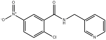 2-chloro-5-nitro-N-(pyridin-3-ylmethyl)benzamide Struktur