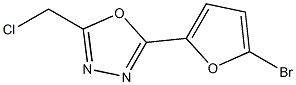 2-(5-bromofuran-2-yl)-5-(chloromethyl)-1,3,4-oxadiazole Struktur