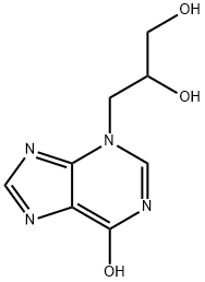 3-(6-hydroxy-3H-purin-3-yl)-1,2-propanediol Struktur