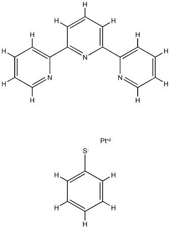 phenylthiolato-(2,2',2''-terpyridine)platinum II Struktur