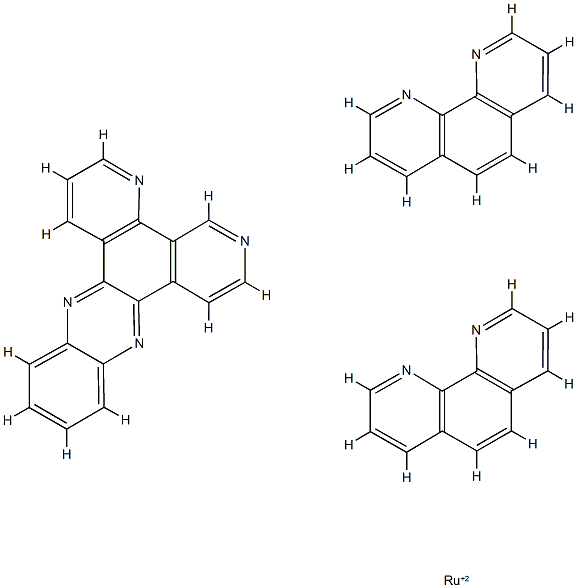 bis(1,10-phenanthroline)(dipyrido(3,2-alpha-2'.3'-C)phenazine)ruthenium (II) Struktur