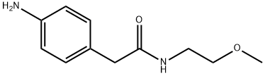 2-(4-aminophenyl)-N-(2-methoxyethyl)acetamide Struktur