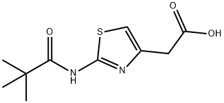 {2-[(2,2-dimethylpropanoyl)amino]-1,3-thiazol-4-yl}acetic acid Struktur