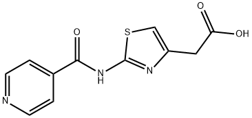 [2-(isonicotinoylamino)-1,3-thiazol-4-yl]acetic acid Struktur