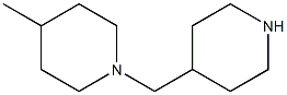 4-methyl-1-(piperidin-4-ylmethyl)piperidine Struktur