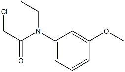 2-chloro-N-ethyl-N-(3methoxyphenyl)acetamide Struktur