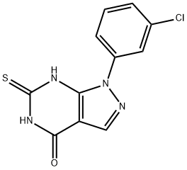 1-(3-CHLOROPHENYL)-6-MERCAPTO-1,5-DIHYDRO-4H-PYRAZOLO[3,4-D]PYRIMIDIN-4-ONE Struktur