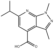 6-ISOPROPYL-1,3-DIMETHYL-1H-PYRAZOLO[3,4-B]PYRIDINE-4-CARBOXYLIC ACID Struktur