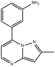 3-{2-methylpyrazolo[1,5-a]pyrimidin-7-yl}aniline Struktur