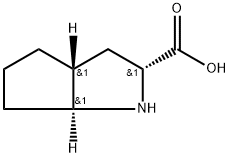 Cyclopenta[b]pyrrole-2-carboxylic acid, octahydro-, (2-alpha-,3a-ba-,6a-alpha-)- (9CI) Struktur