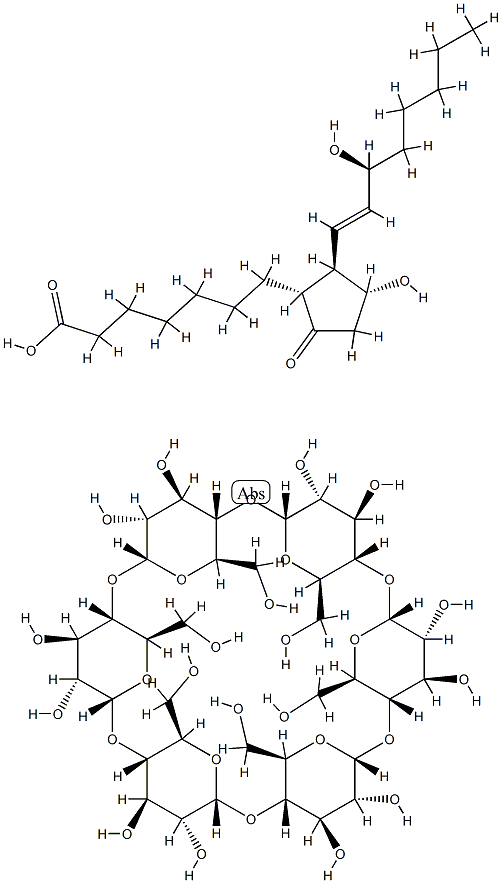 Prostaglandin E1 ALPHA-cyclodextrin clathrate compound Struktur