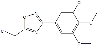 3-(3-chloro-4,5-dimethoxyphenyl)-5-(chloromethyl)-1,2,4-oxadiazole Struktur