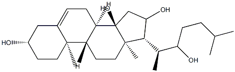 Cholest-5-ene-3β,14,16,22-tetrol Struktur