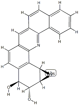 Benz(C)oxireno(5,6)benz(1,2-H)acridine-2,3-diol, 1A,2,3,13C-tetrahydro-, (1aalpha,2alpha,3beta,13calpha)- Struktur