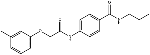 4-{[2-(3-methylphenoxy)acetyl]amino}-N-propylbenzamide Struktur