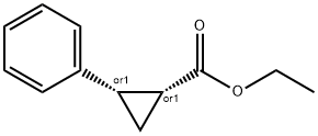 Cyclopropanecarboxylic acid, 2-phenyl-, ethyl ester, (1R,2S)-rel- Struktur