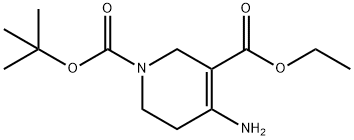 4-AMino-5,6-dihydro-2H-pyridine-1,3-dicarboxylicacid1-tert-butylester3-ethylester Struktur