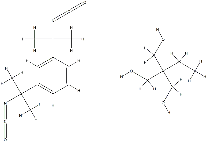 1,3-Propanediol, 2-ethyl-2-(hydroxymethyl)-, polymer with 1,3-bis(1-isocyanato-1-methylethyl)benzene Struktur