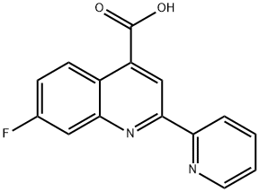 7-fluoro-2-pyridin-2-ylquinoline-4-carboxylic acid Struktur