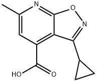 3-cyclopropyl-6-methylisoxazolo[5,4-b]pyridine-4-carboxylic acid Struktur