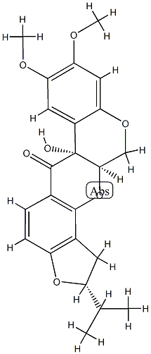 1',2'-dihydro-6-hydroxyrotenone Struktur