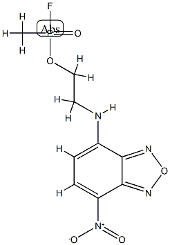 5-(7-nitrobenz-2-oxa-1,3-diazol-4-yl)aminoethylmethylphosphonofluoridate Struktur