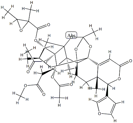 14,15-Didehydrophragmalin 2,30-diacetate 3-(2,3-dimethyloxiranecarboxylate) Struktur