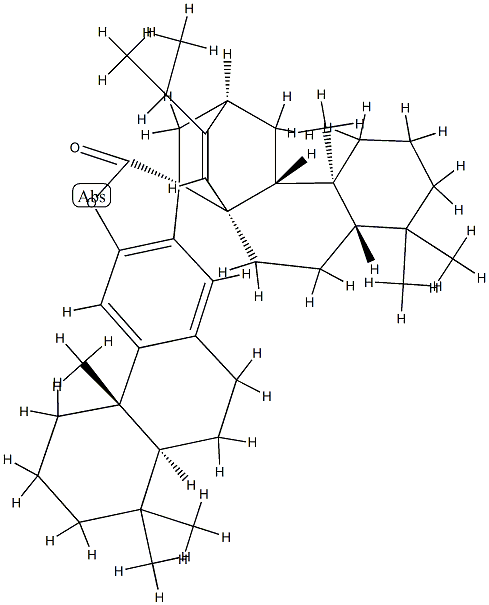 13-(1-Methylethyl)-15-[(4bS,8aS)-4b,5,6,7,8,8a,9,10-octahydro-3-hydroxy-4b,8,8-trimethylphenanthren-2-yl]-17-noratis-13-ene-15β-carboxylic acid γ-lactone Struktur