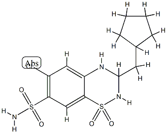 (+)-Cyclopenthiazide Struktur