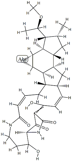 (4R,5S,26R)-4,5-Epoxy-4,5-dihydro-16-hydroxy-26-methoxyikarugamycin Struktur