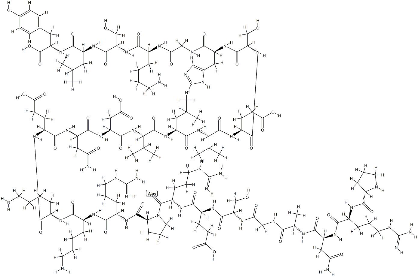 parathyroid hormone (43-68), 68-Tyr- Struktur