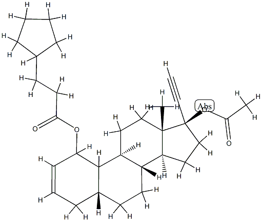 Norethisterone acetate 3-cyclopentylpropionate Struktur